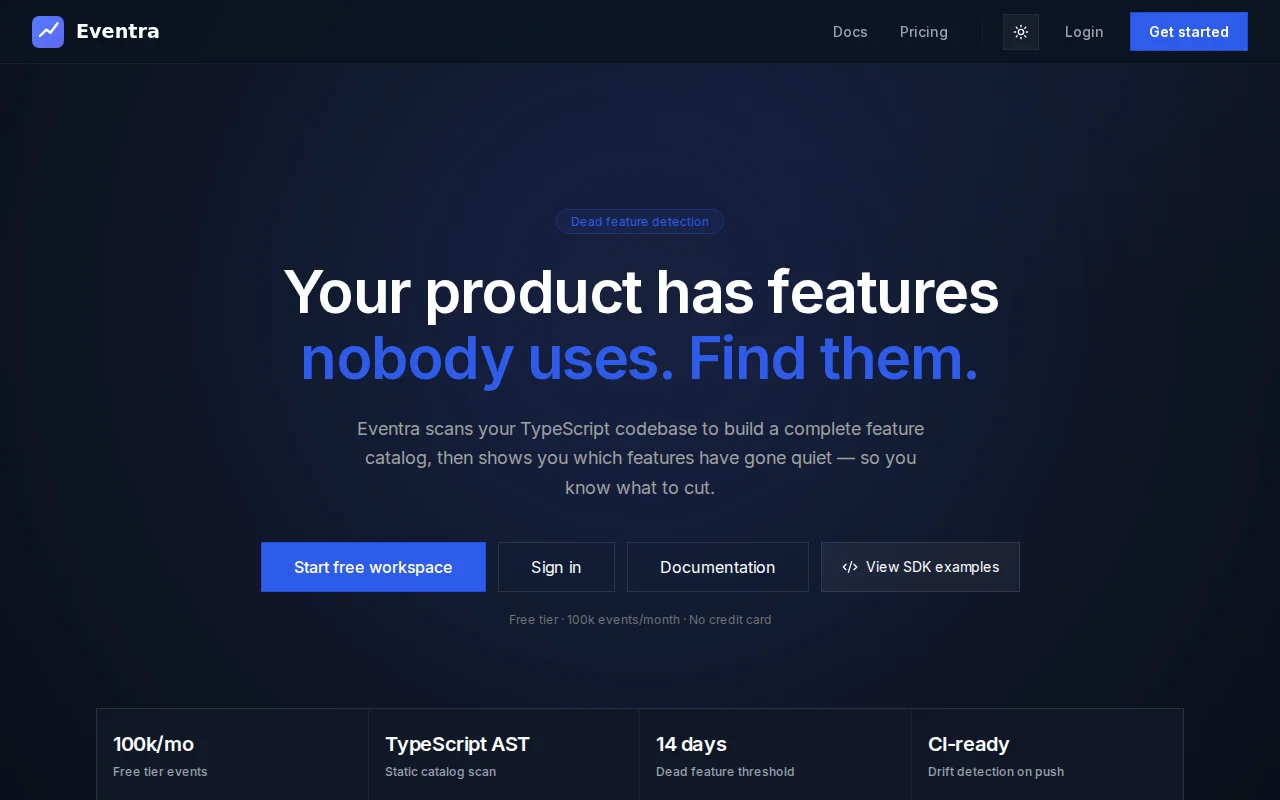 Eventra – TypeScript static analysis for unused feature detection