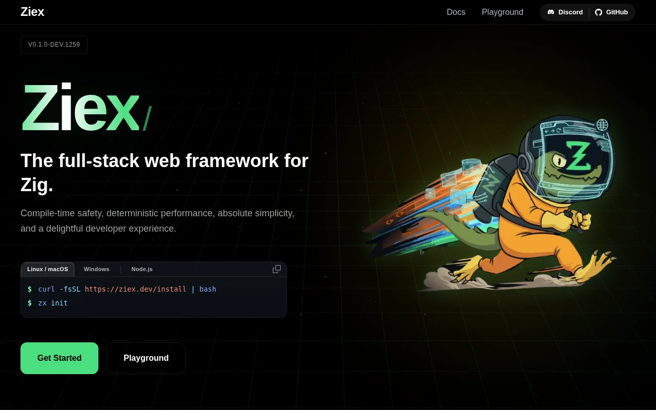 Ziex, a Zig web framework reaching its first release