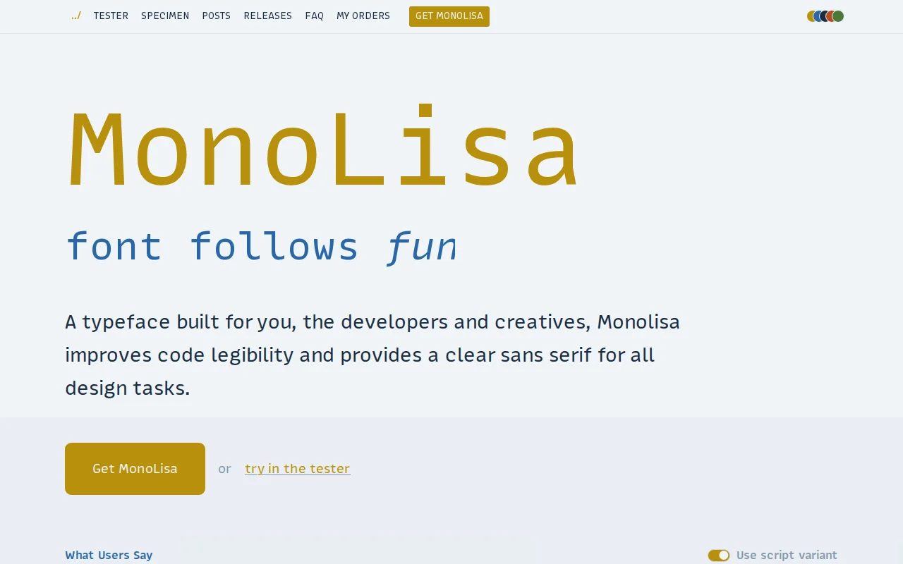 Monolisa v3 – a typeface for developers and creatives