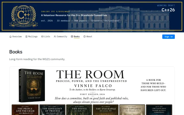 The Room – a novel about life inside the C++ standards committee