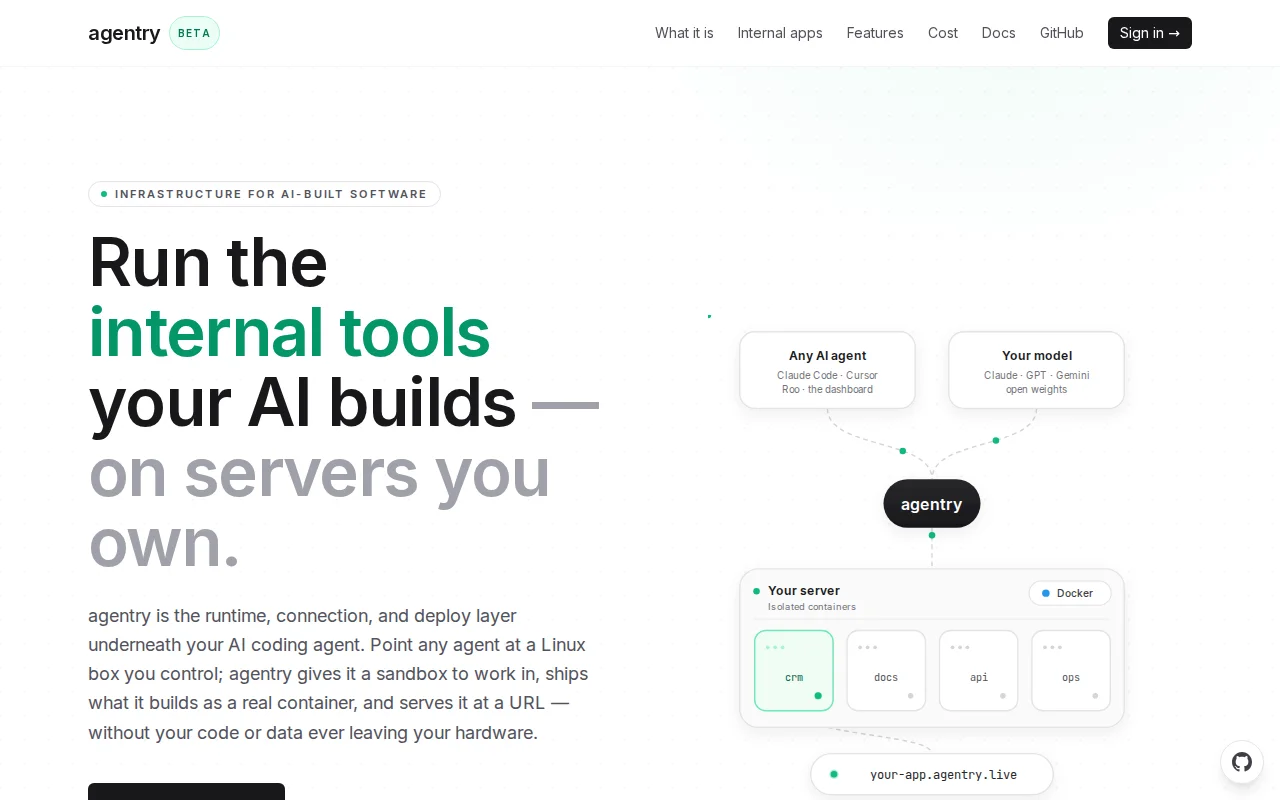 Build and Host AI apps on your own servers
