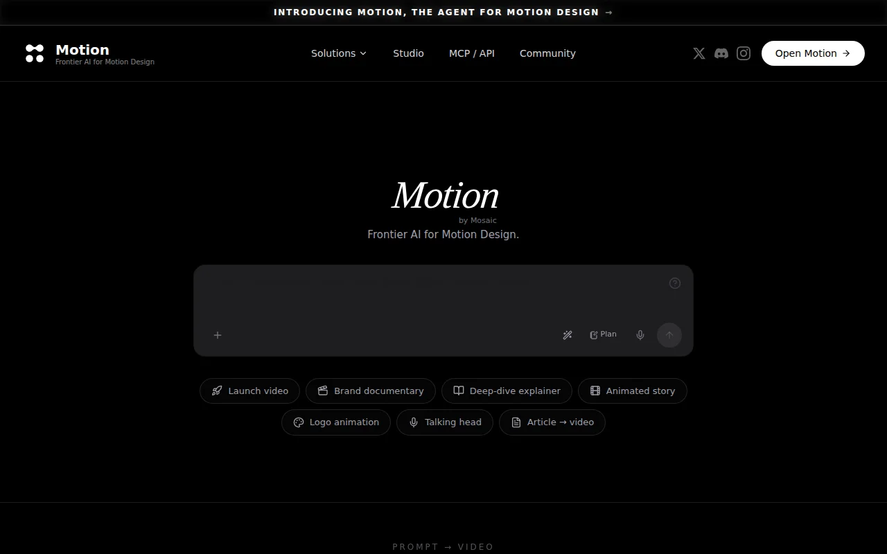 Frontier AI for Motion Design
