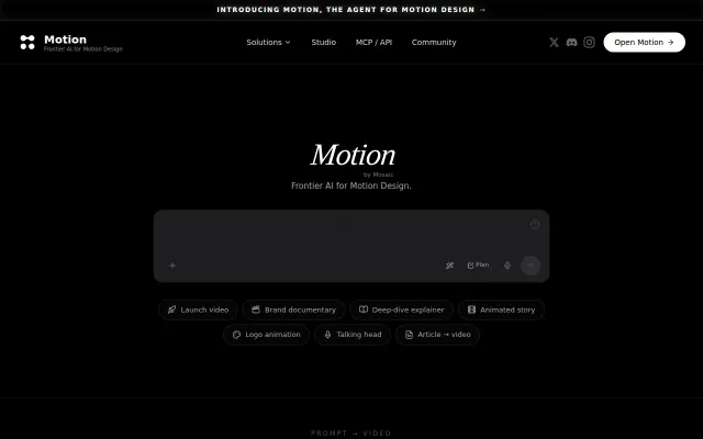 Frontier AI for Motion Design