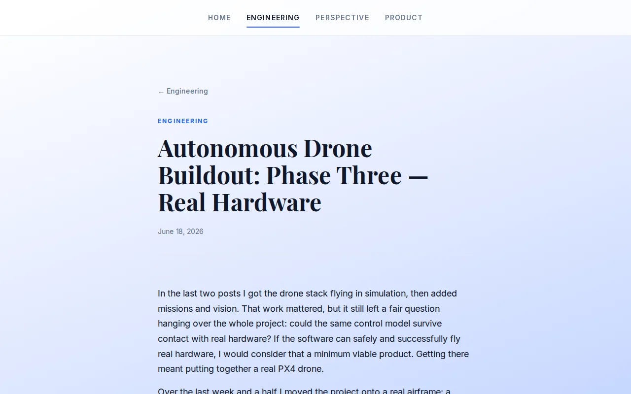 Building an Autonomous Drone with Codex – Hardware Phase