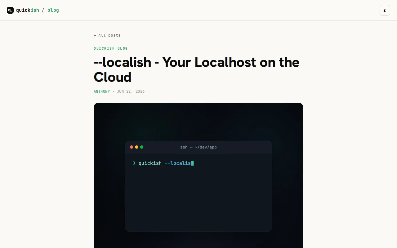 Localish – Your Localhost in the Cloud