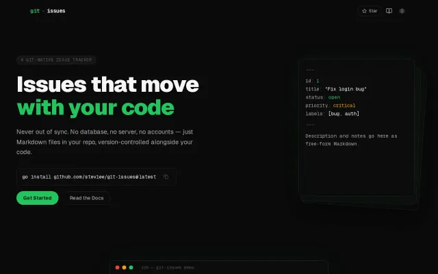Git Issues – versioned task management for AI agents