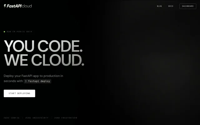 FastAPI Cloud is in public beta, deploy apps with FastAPI deploy