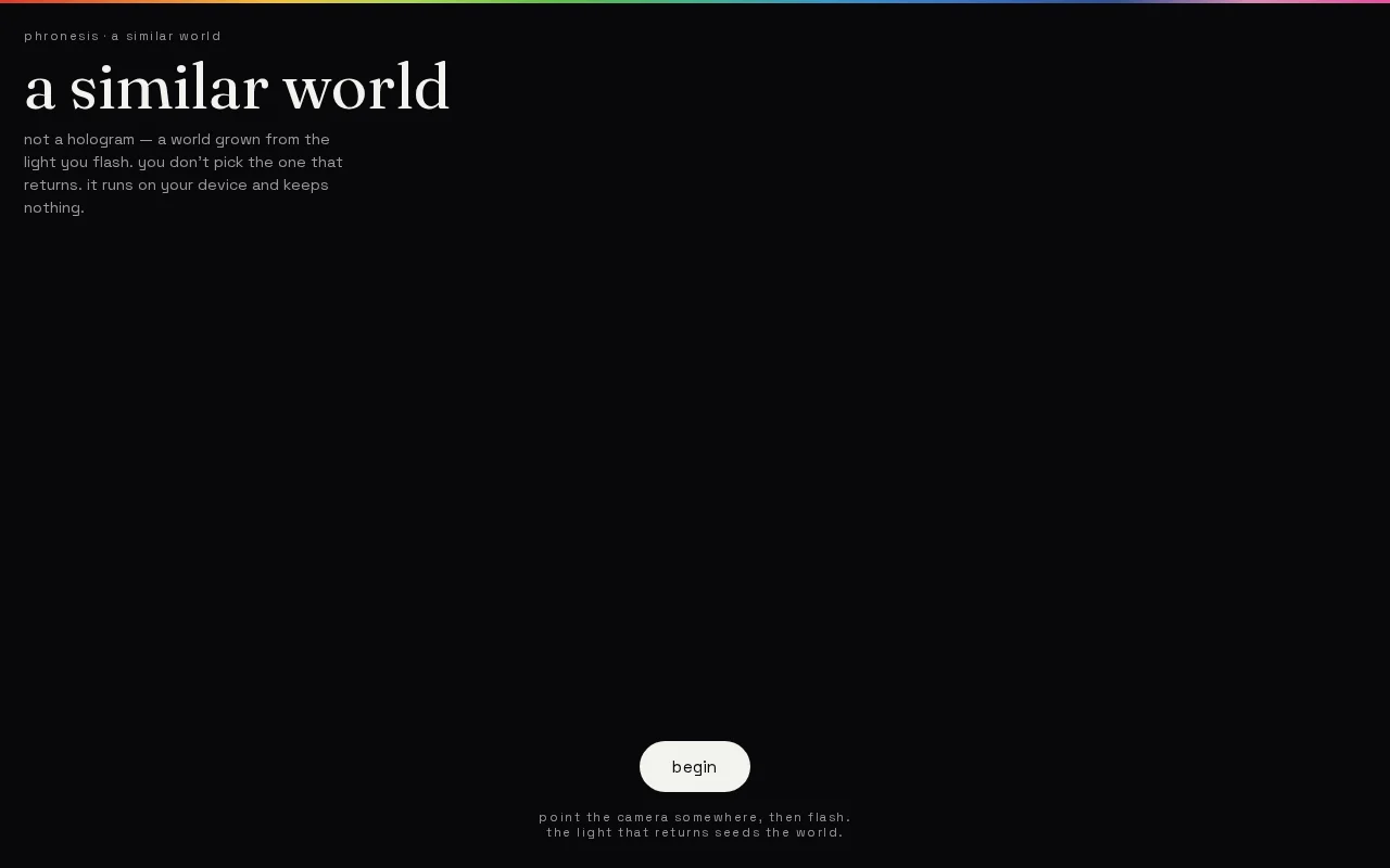 A 3D world you grow from your phone's camera flash