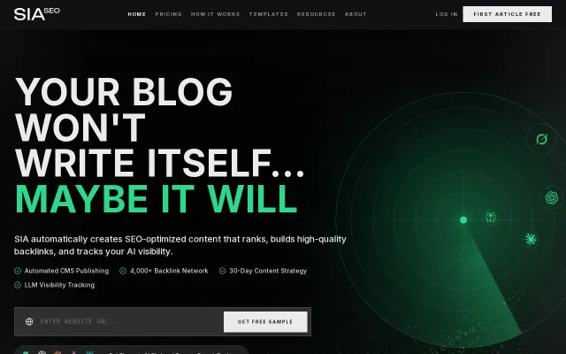 SIA SEO: AI SEO content generation that shows up in AI Search Results