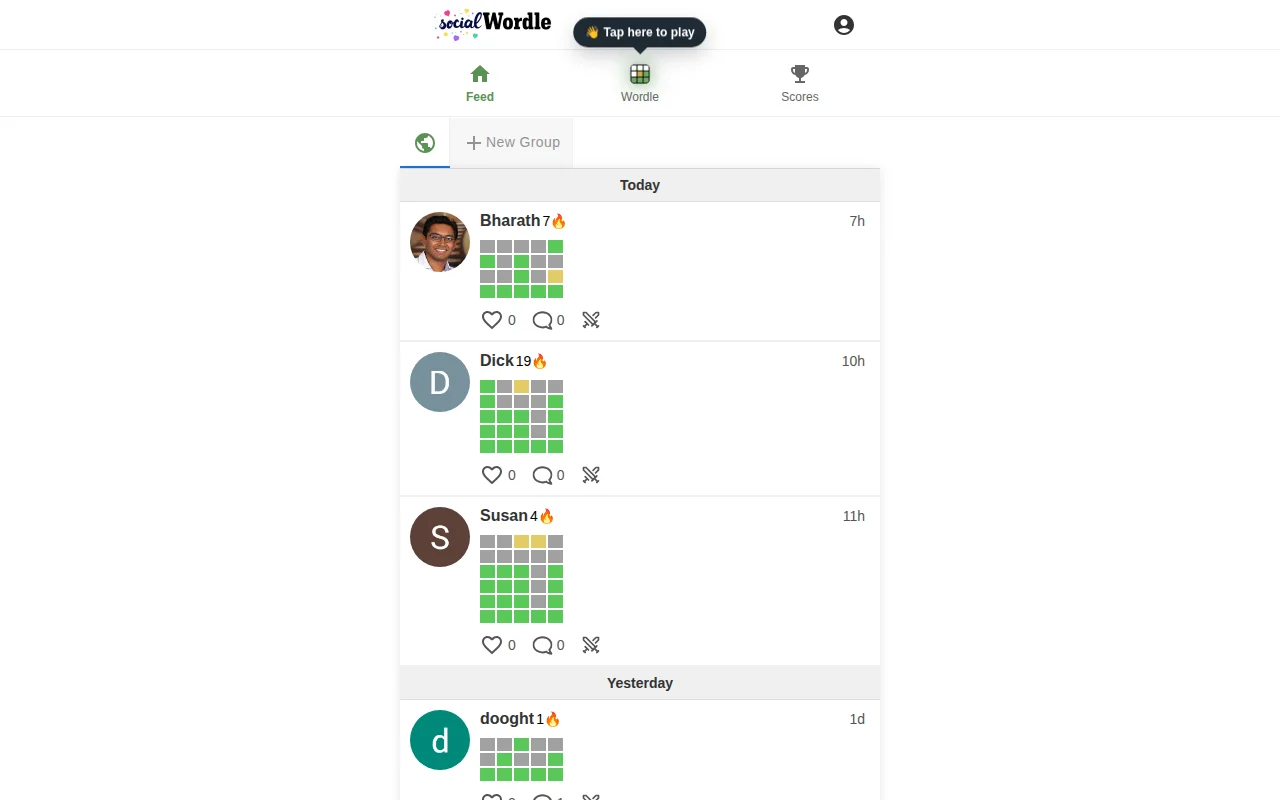 Socialwordle.com – solve your friends' guesses:)