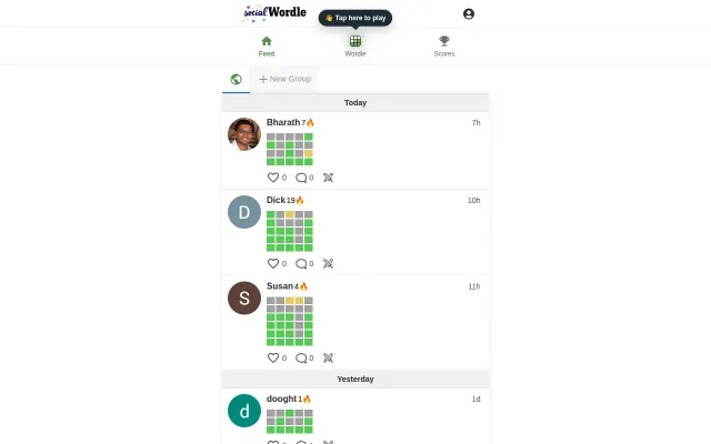 Socialwordle.com – solve your friends' guesses:)