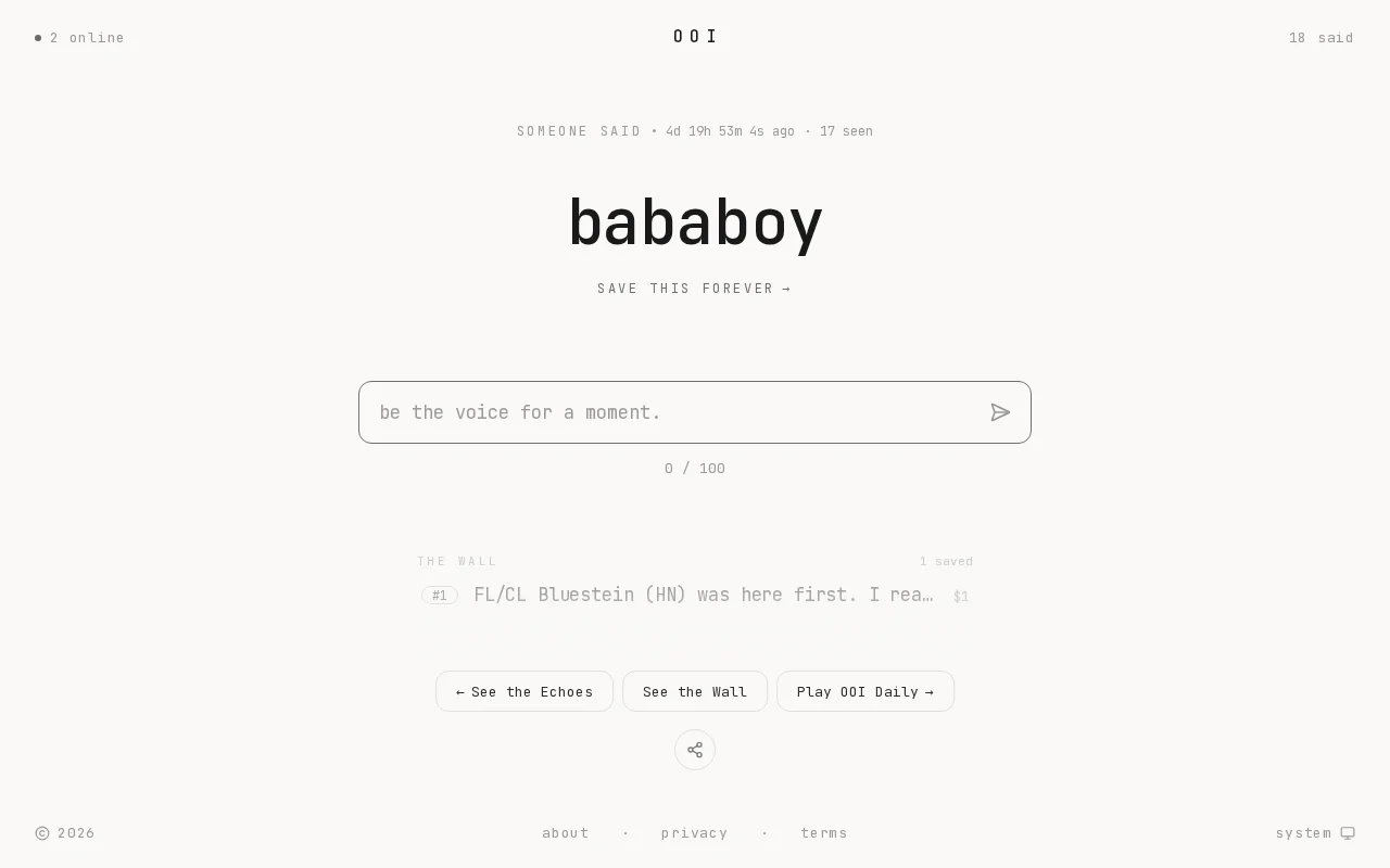 One global text input, shared by everyone
