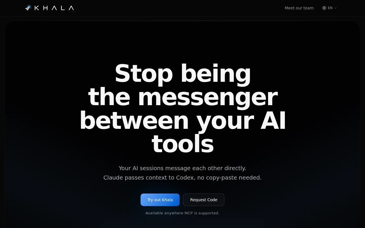 Khala – let your AI sessions talk to each other, across any LLM