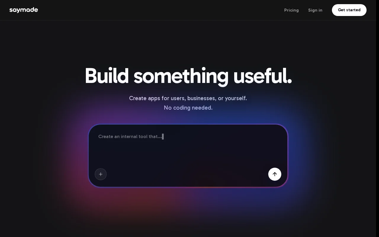 Saymade – AI app builder for complex software