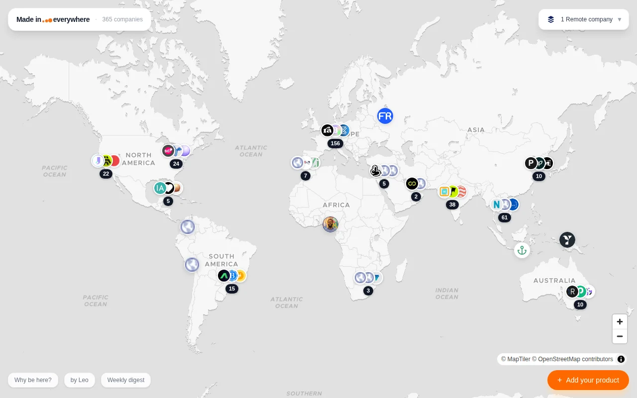Made in Everywhere – a live map of companies and products