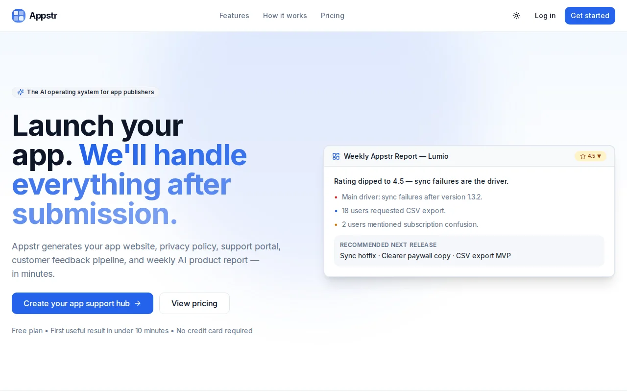Appstr for Indies managing lots of apps