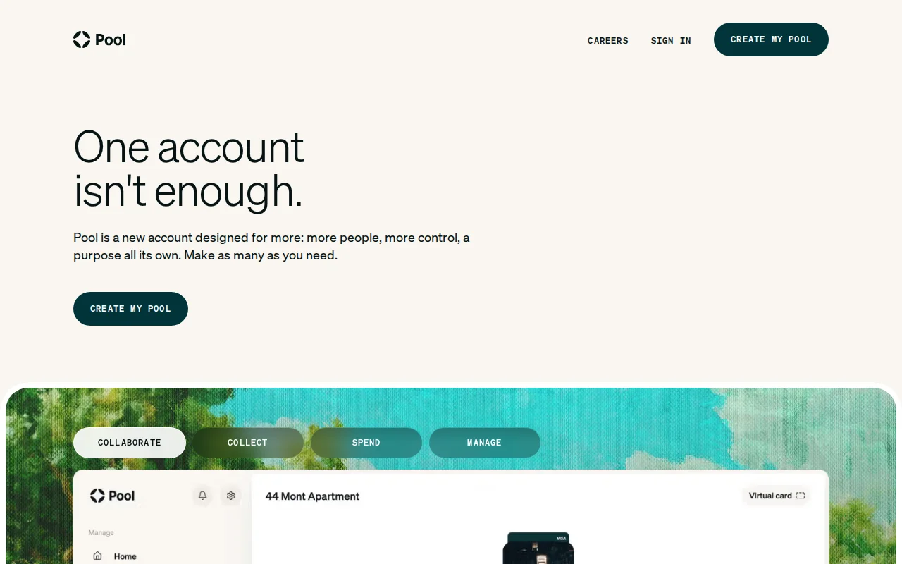 Pool – A lightweight financial account with members and rules