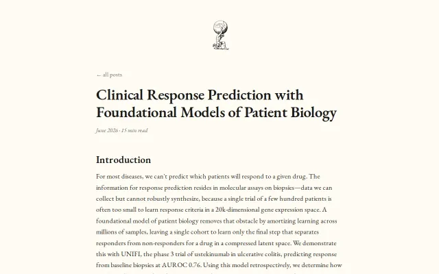 Foundation models that predict patient response in clinical trials