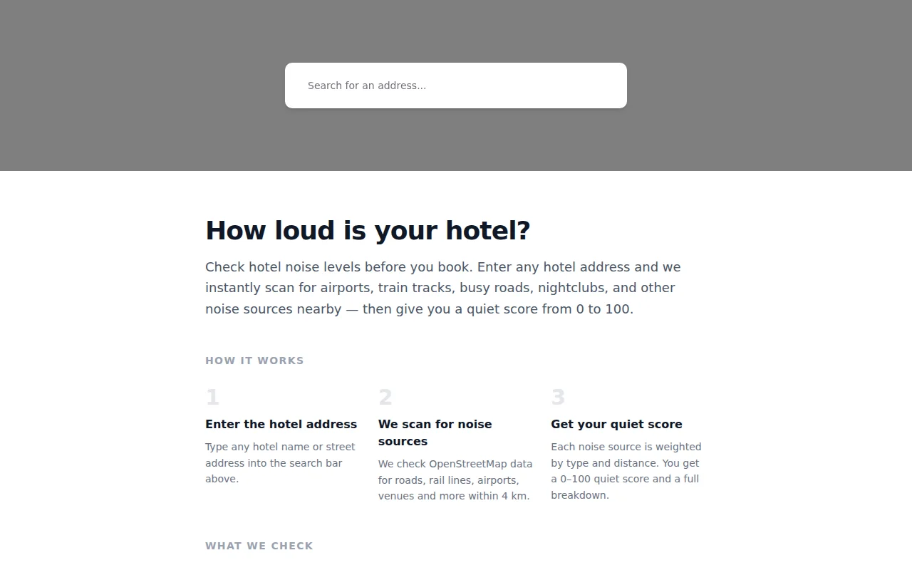 How Loud Is My Hotel?