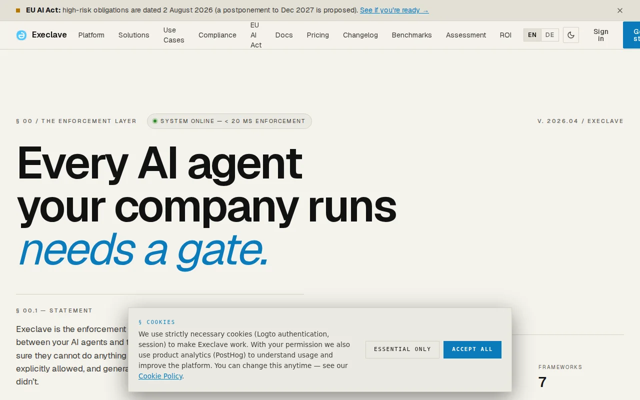 Execlave – AI Agent Management Platform for Governance and Enforcement