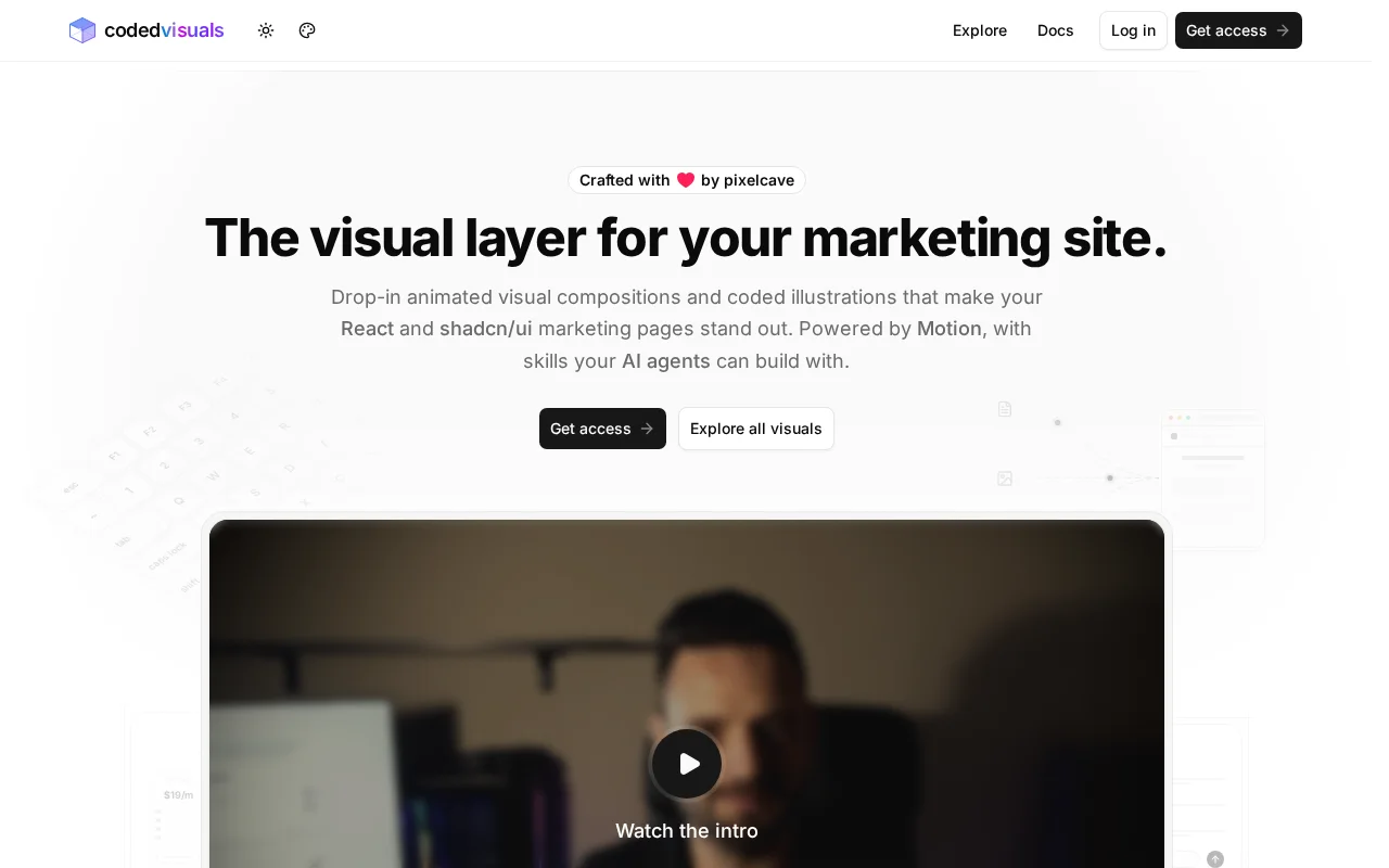 CodedVisuals – Animated visuals for marketing sites