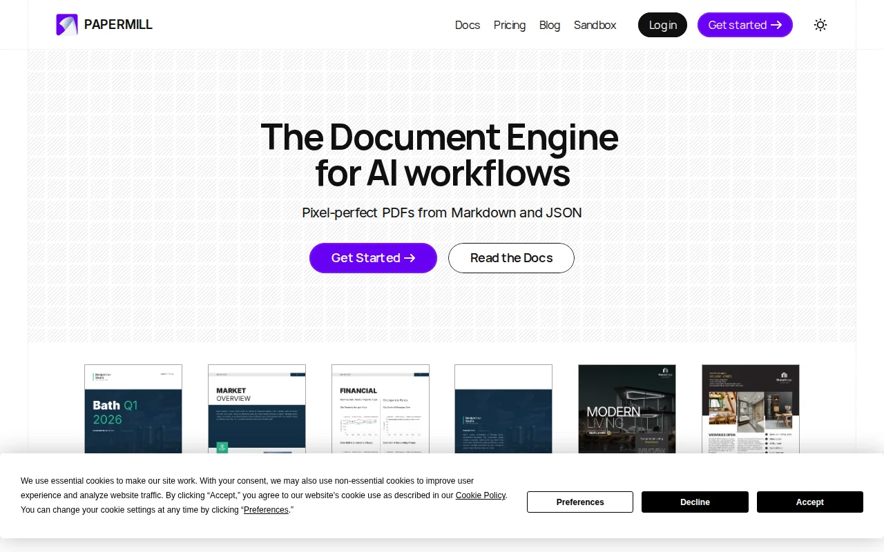 Papermill – a document generation engine for AI workflows