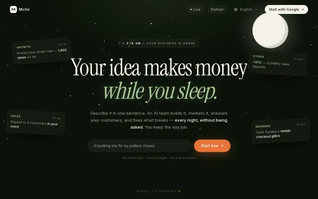 Michii – AI agents that build and run your business