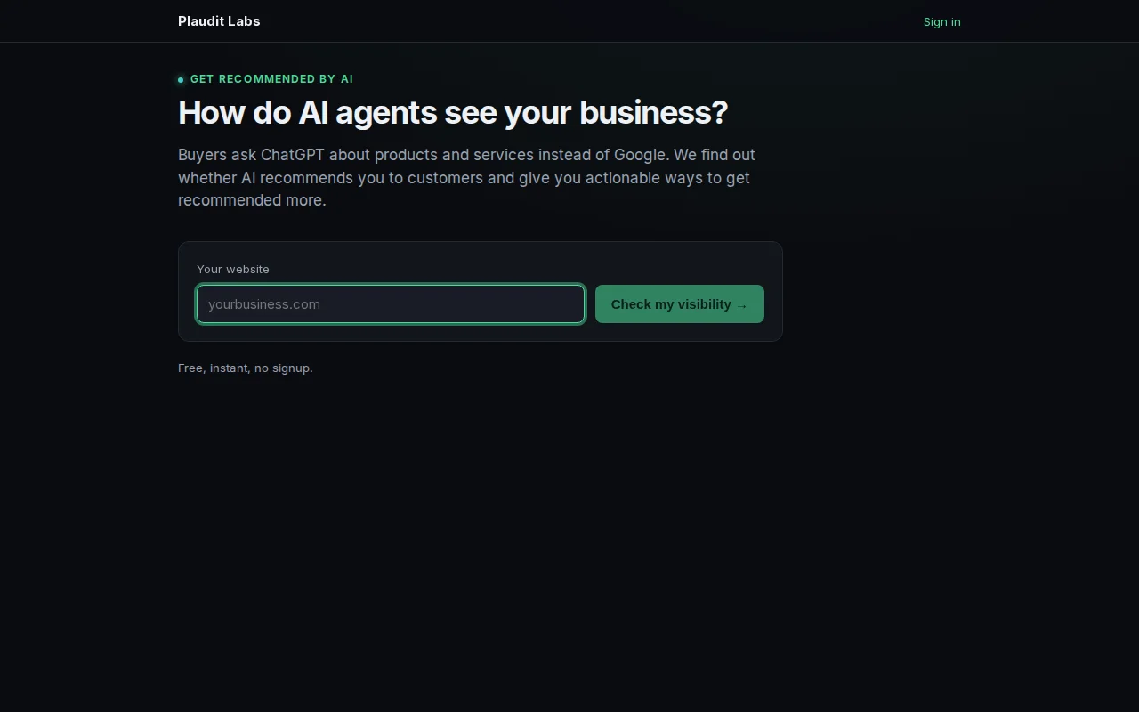 Get AI to recommend your product or service
