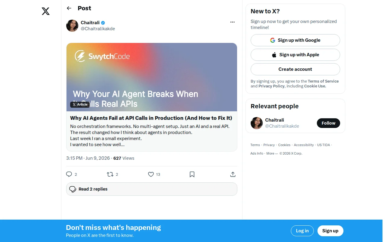 Why AI Agents Fail at API Calls in Production (and How to Fix It)
