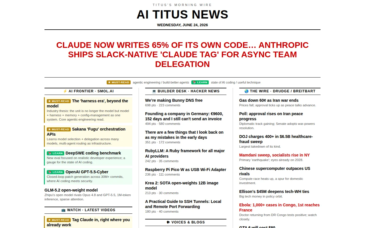 Drudgereport but for AI