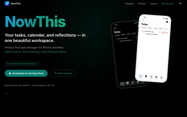 NowThis – OSS task manager for Nextcloud and iOS supporting subtasks