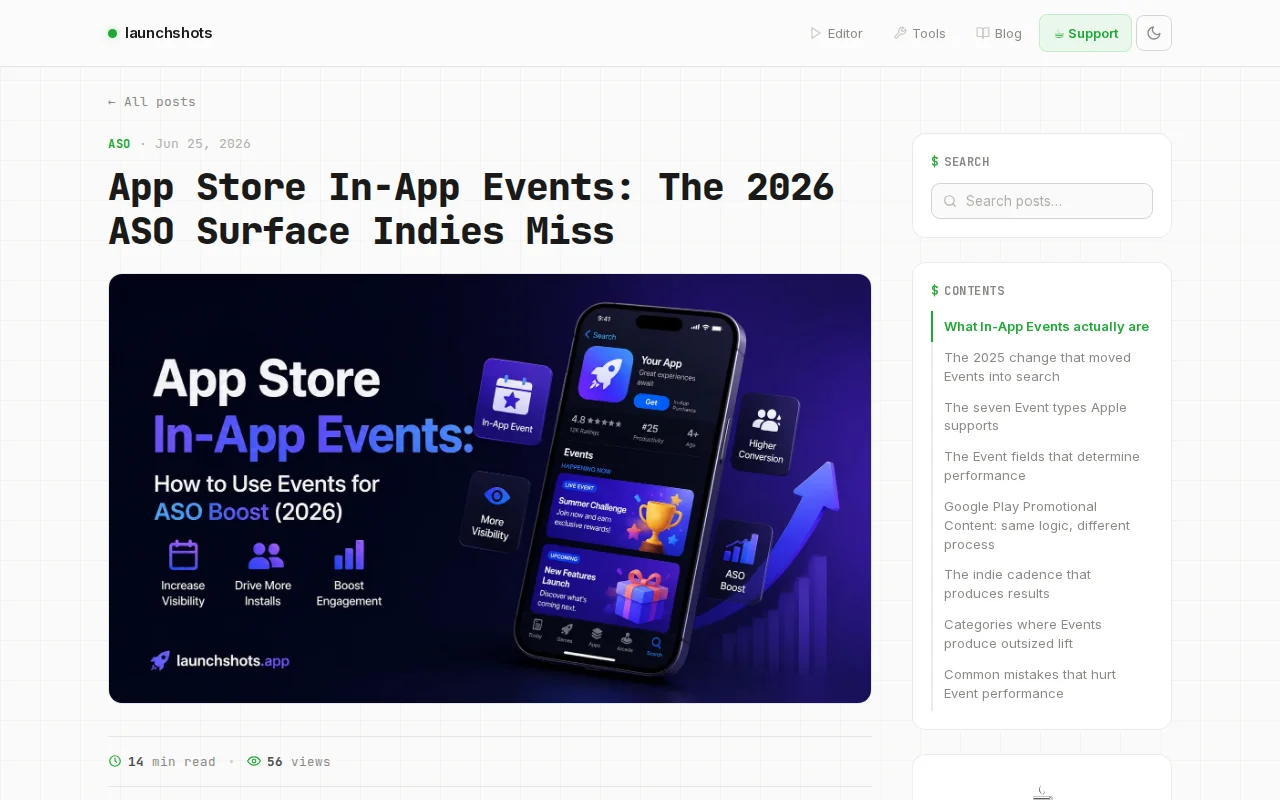 In-App Events ASO Guide (with 2025 search integration)