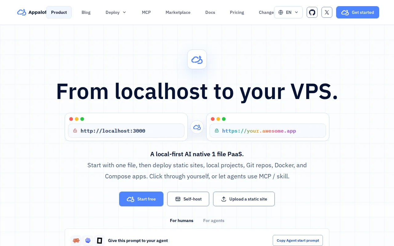 Appaloft – deploy to your own servers from CLI, GitHub Actions, or AI