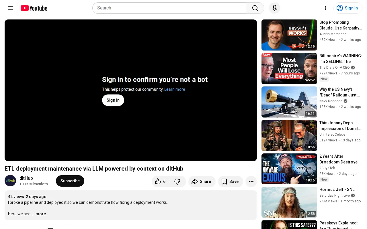 An agent that fixes broken data pipelines from their logs (3min video))