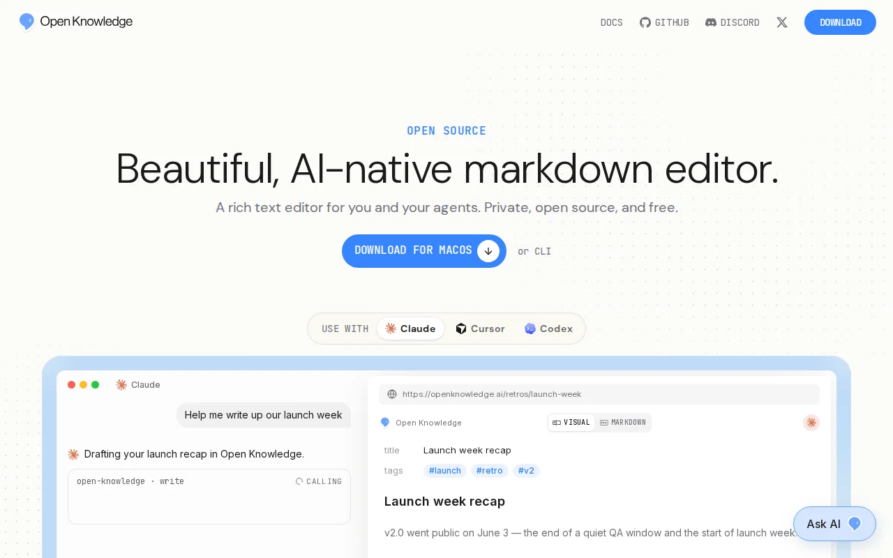 OpenKnowledge – open-source alternative to Obsidian/Notion