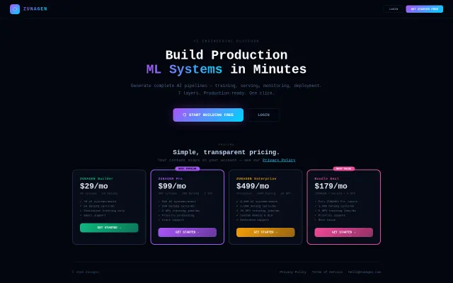 Engineer AI system full DataIQ pipeline choice u model Start training
