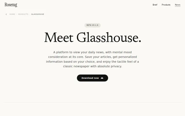 Glasshouse – A privacy-first news app with on-device personalization