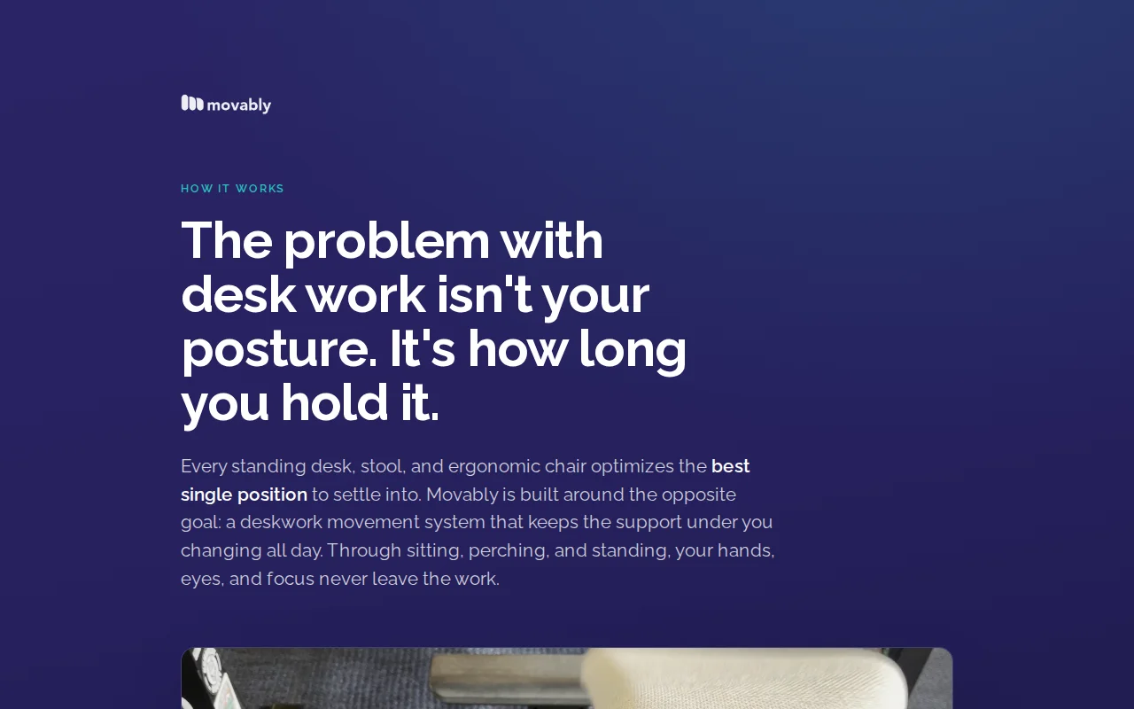 No chair fixed my back, so we built one that won't let you sit still