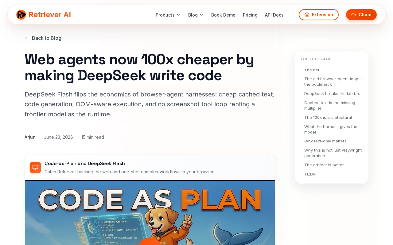 DeepSeek Flash inverted the economics of agent products