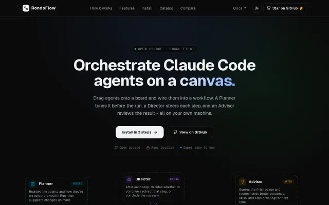 Orchestrate Claude Code agents on a canvas