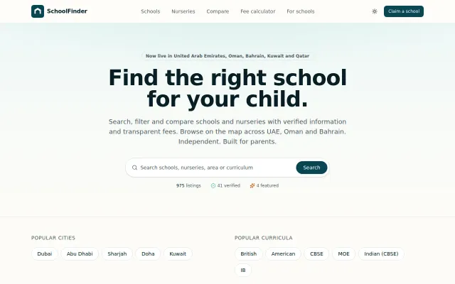 SchoolFinder – A School Directory for the Gulf
