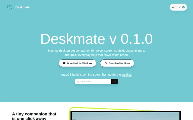 Deskmate Live – AI Desktop Pet Companions