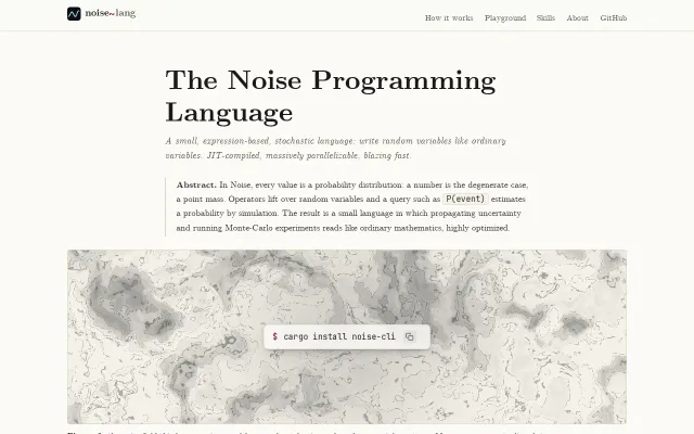 Noise Lang, JIT stochastic programing language