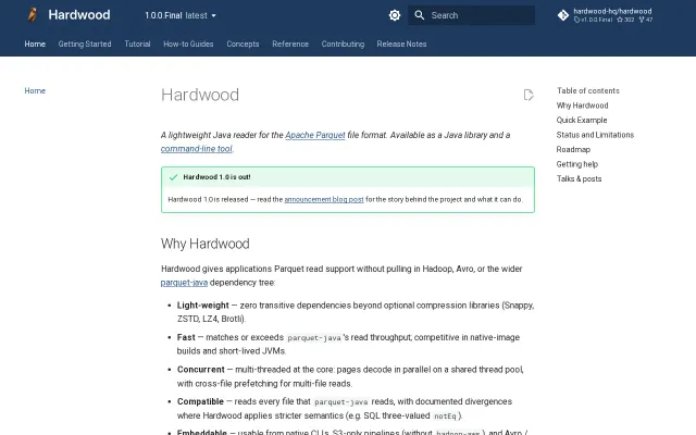 Hardwood 1.0: A Fast, Lightweight Apache Parquet Reader for the JVM