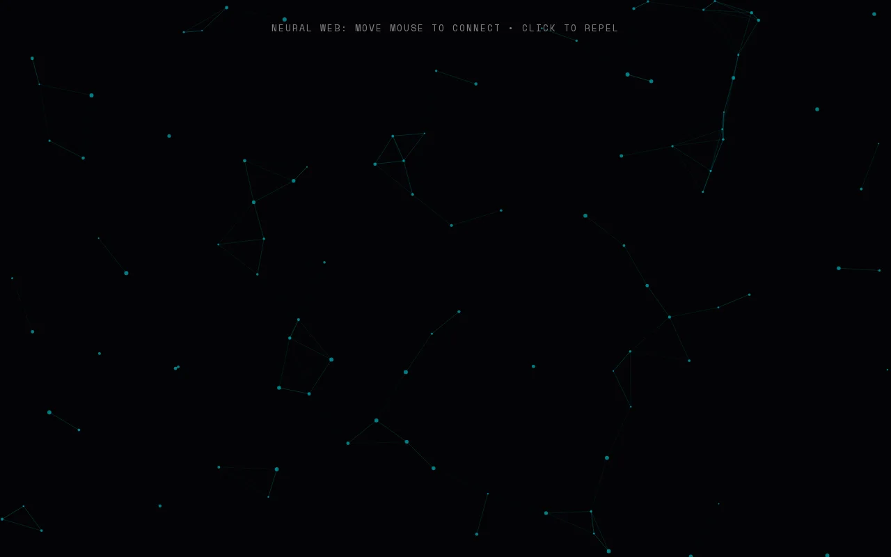 A Living Neural Web in HTML5 Canvas