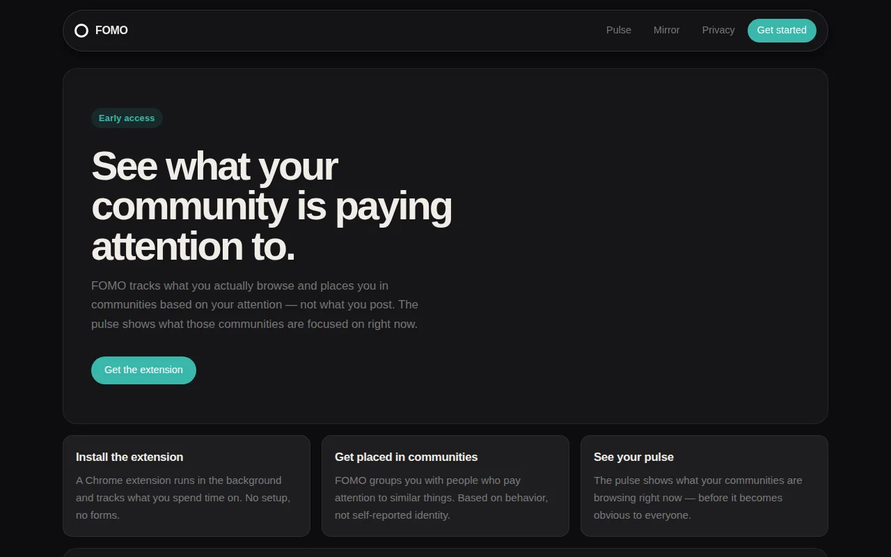 FOMO – See what your community pays attention to