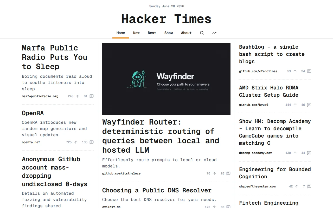 Hacker Times – HN Reader