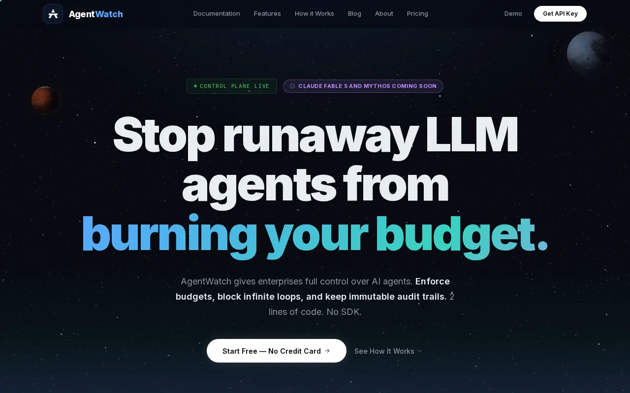 AgentWatch – Prevent runaway AI agents with runtime budget enforcement