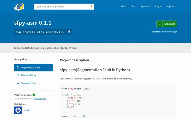 Experimental GCC/GAS inline assembly bridge for Python