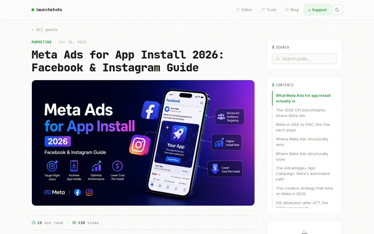 Meta Ads vs. ASA vs. GAC for indie apps (2026 data)